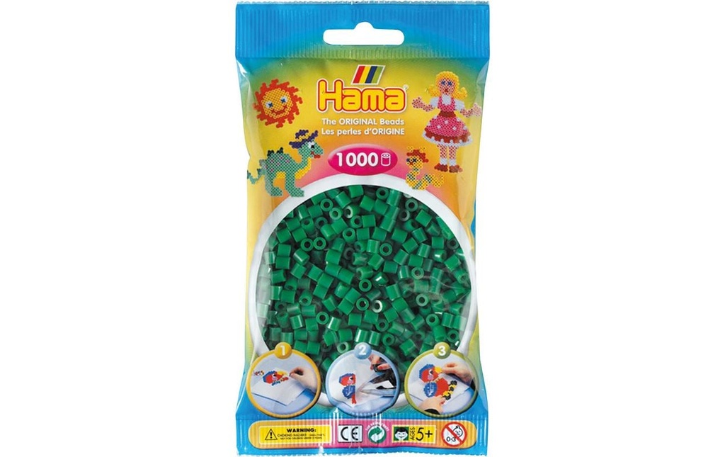 Hama Perles à repasser midi 1000 pcs. Vert