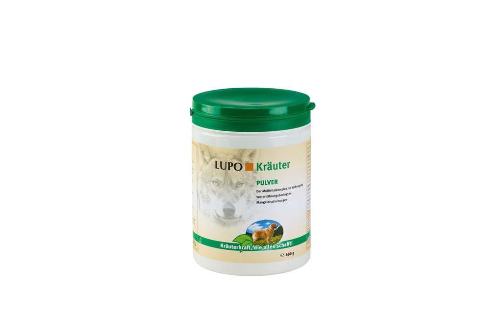 Luposan Supplément alimentaire pour chiens Poudre d'herbes, 600 g