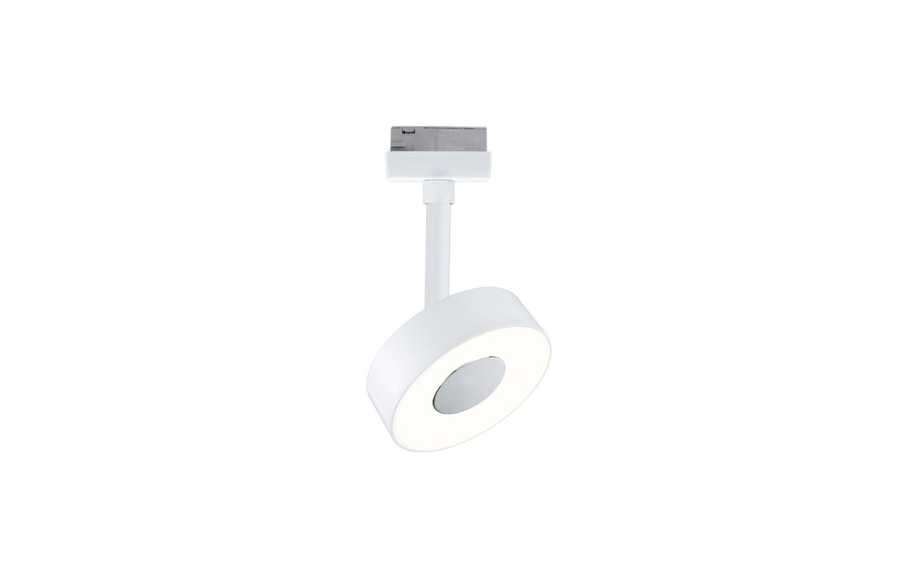 Paulmann Luminaire individuel URail Circle 5W, 3000K, blanc signalisation