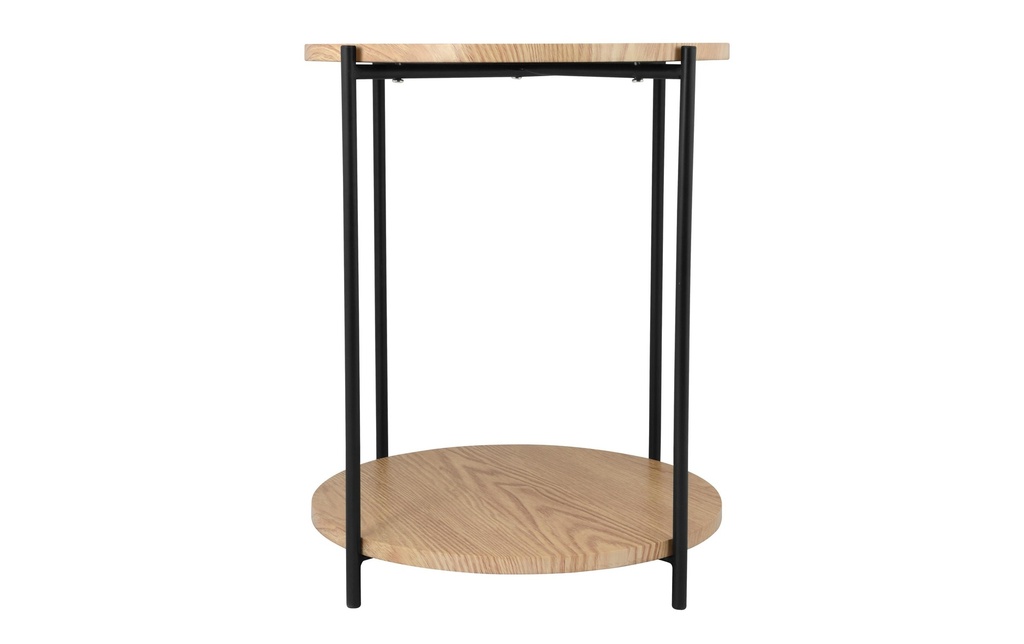 Schou Table d'appoint Ø 40 cm, Noir/Brun