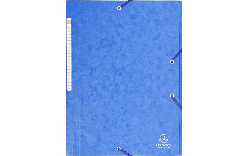 Exacompta Portfolio à ruban élastique Maxi A4 Bleu
