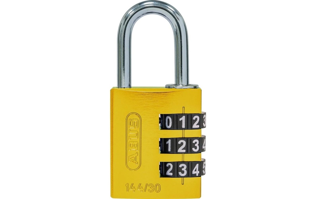 Abus Serrure à combinaison 144/30 B/DFNLI Jaune Aluminium