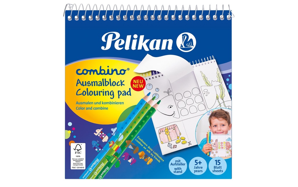 Pelikan Bloc à dessin Combino 15 x 15 cm