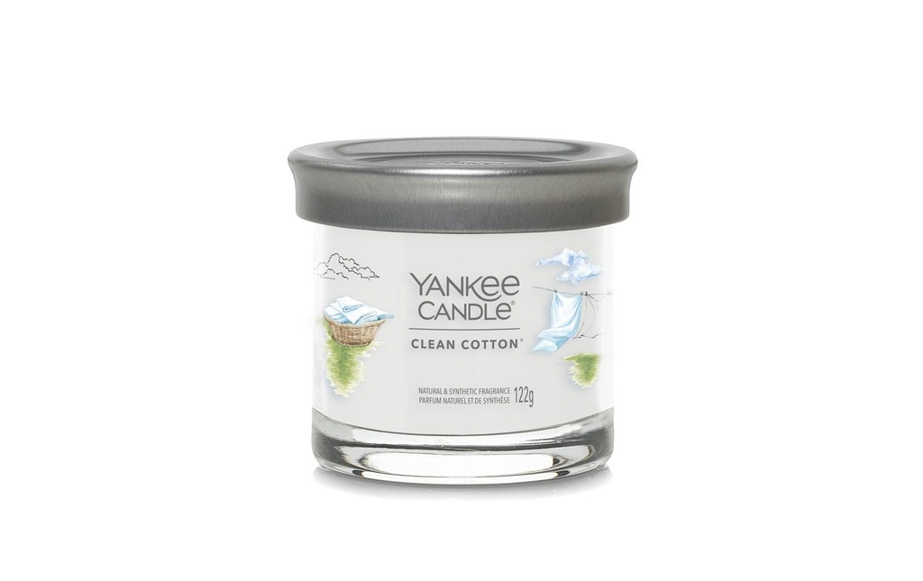 Yankee Candle Signature Bougie parfumée Clean Cotton Signature Small Tumbler