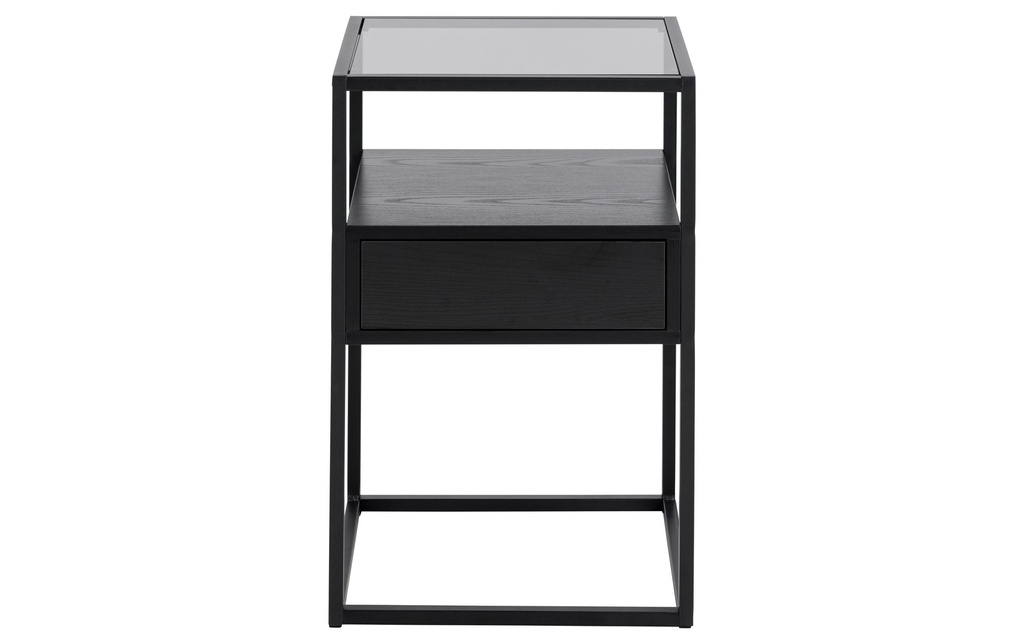 AC Design Table de nuit Randolf 40 x 35 x 60 cm, Noir