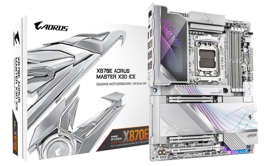 Gigabyte Carte mère X870E AORUS MASTER X3D ICE