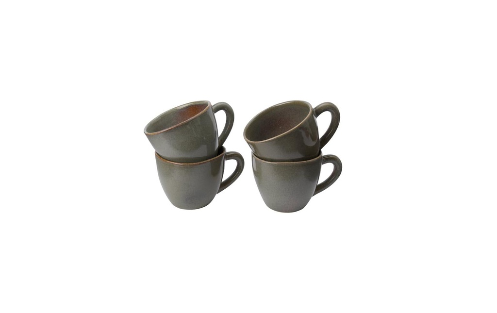 Urbanara Gobelet à café Capela 200 ml, 4 pièces, Vert olive