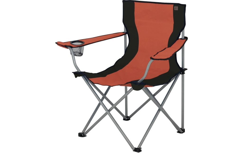Eurotrail Chaise de camping Lausanne brique / noir Noir/Rouge