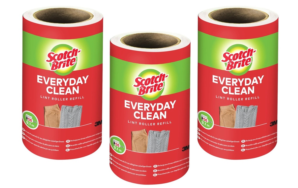 Scotch-Brite Rouleau de rechange Everyday Clean, 3 rouleaux de rechange