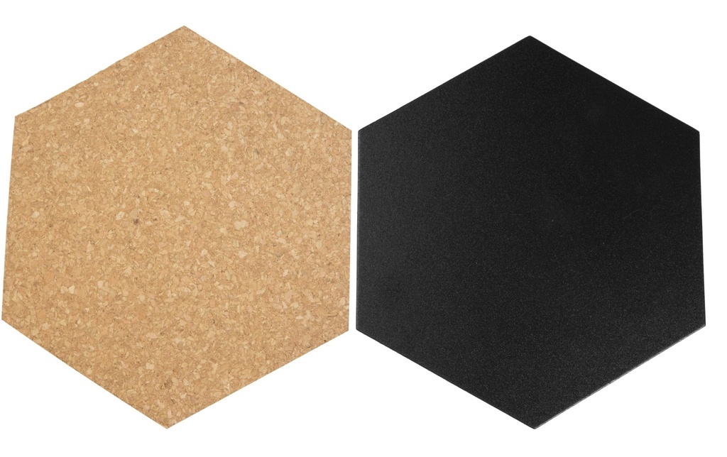 Securit Panneau combiné Silhouette Hexagon 7Stk. + Tableau à craie, ensemble