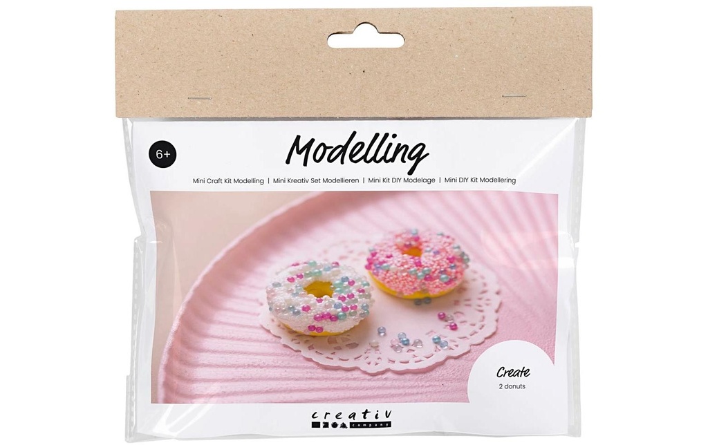 Creativ Company Set de modélisation Donuts Blanc/Rose