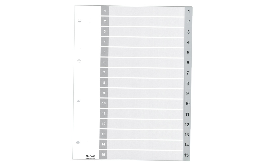 HWB Registre A4, PP 1-15