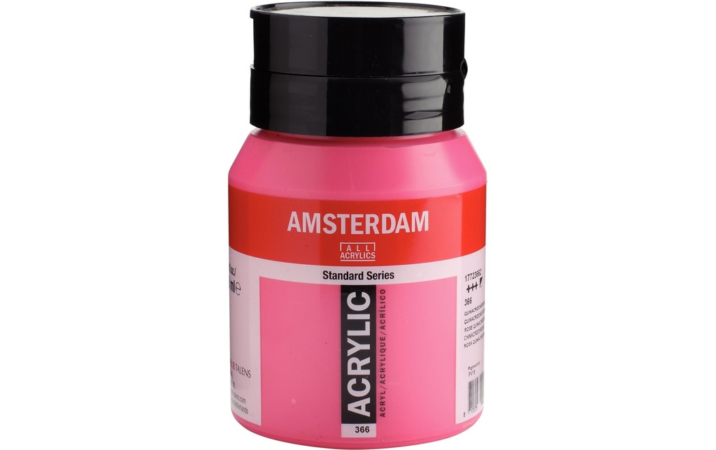 Amsterdam Peinture acrylique Standard 366 Rose chinacridone semi-opaque, 500 ml