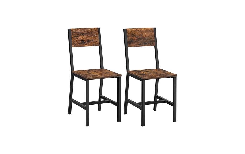 VASAGLE Chaises de salle à manger Noir