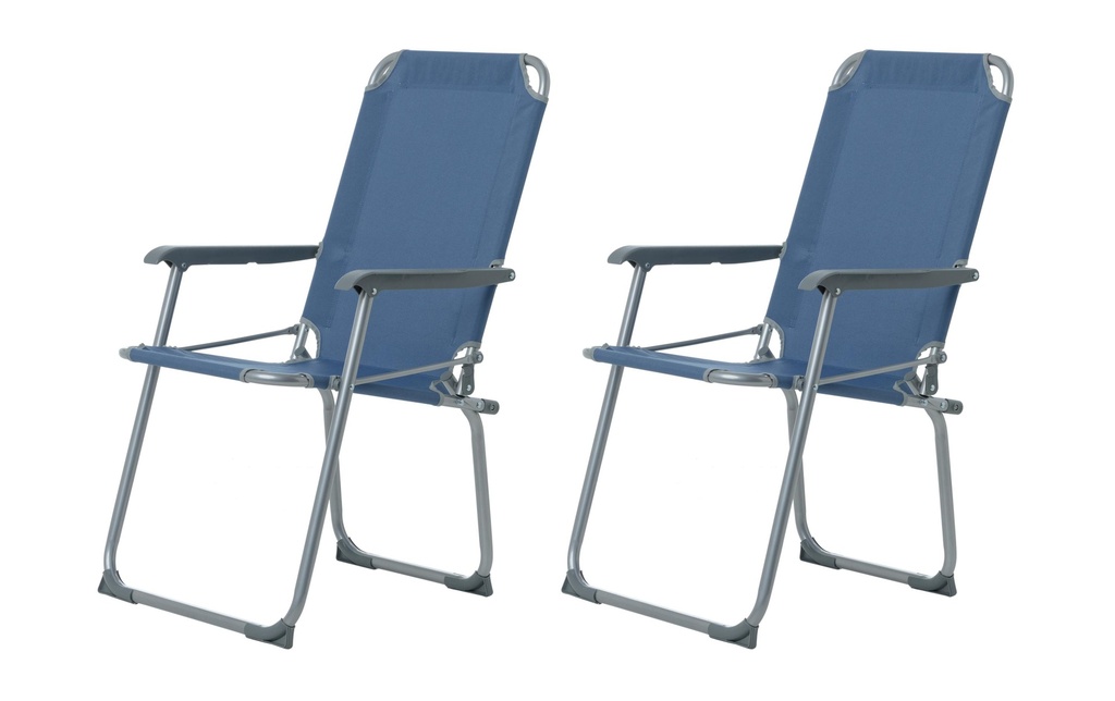 KOOR Chaise de camping Comodo Blu, 2 pièces