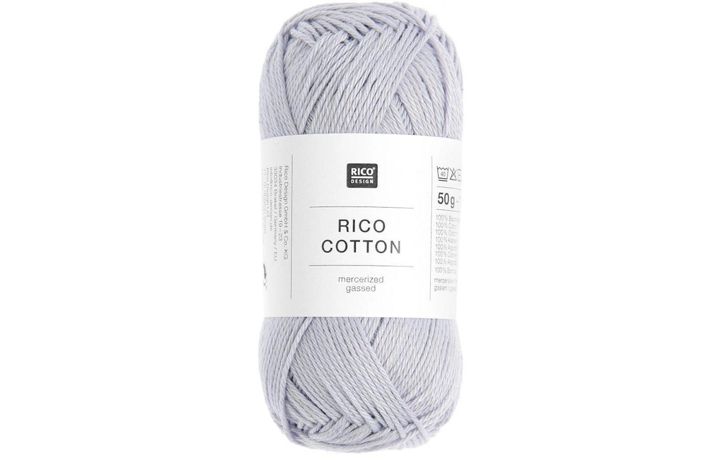 Rico Design Fil de coton Lavande, 50 g, 125 m