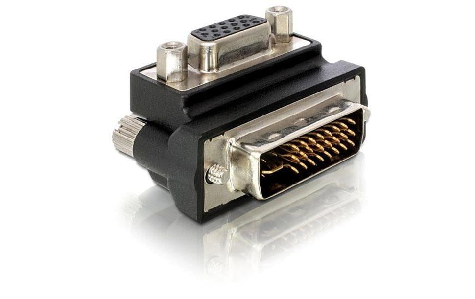 Delock Adaptateur d’angle DVI-I - VGA  m-f