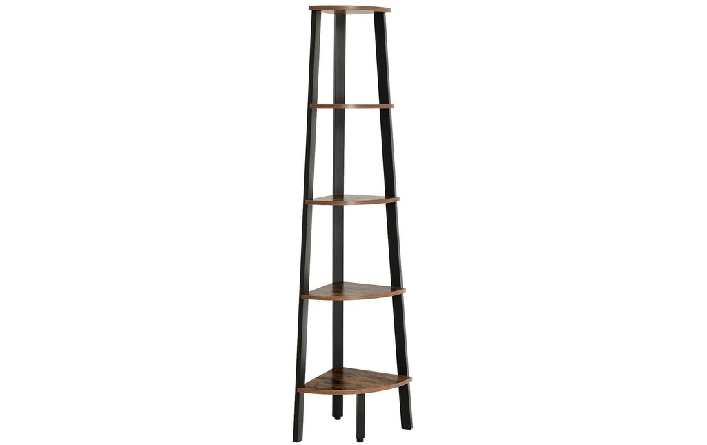 VASAGLE Étagère avec 5 niveaux 34 x 159 cm, Noir/Brun foncé