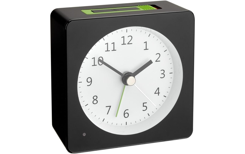 TFA Dostmann Réveil classique Loom Noir