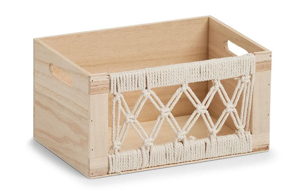 Zeller Present Caisse de rangement Boho Beige