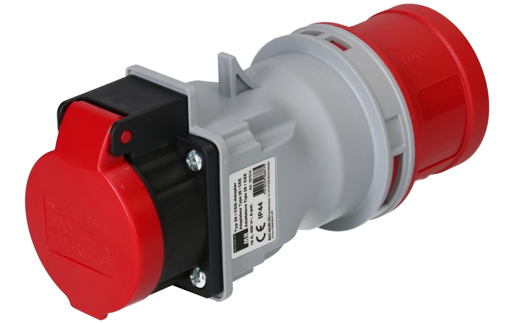 maxCAMP Fiche adaptateur CEE16/5 - T25, rouge/gris