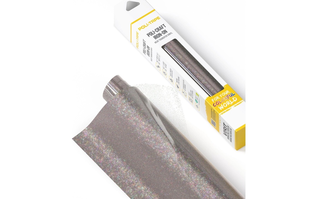 Poli-Tape Film thermocollant Pearl Glitter, 30.5 x 61 cm, multicolore