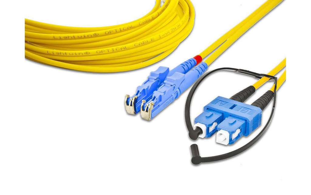 Lightwin Câble patch à fibre optique Singlemode E2000 – SC, OS2, Duplex, 5 m