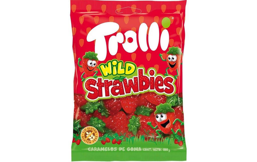 Trolli Bonbons gommeux Strawbies sauvages 100 g