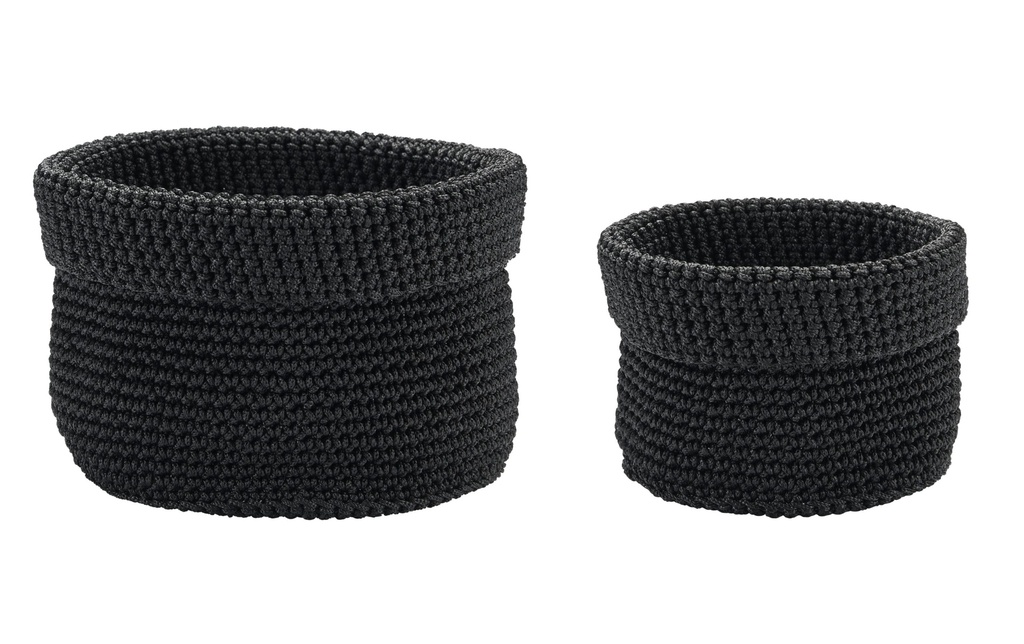 diaqua® Panier de rangement 2 pièces, Noir