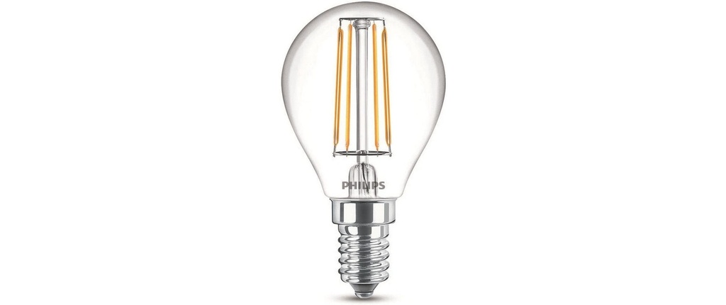 Philips Lampe LEDcla 40W E14 P45 WW CL ND 2PF Blanc chaud (WW)