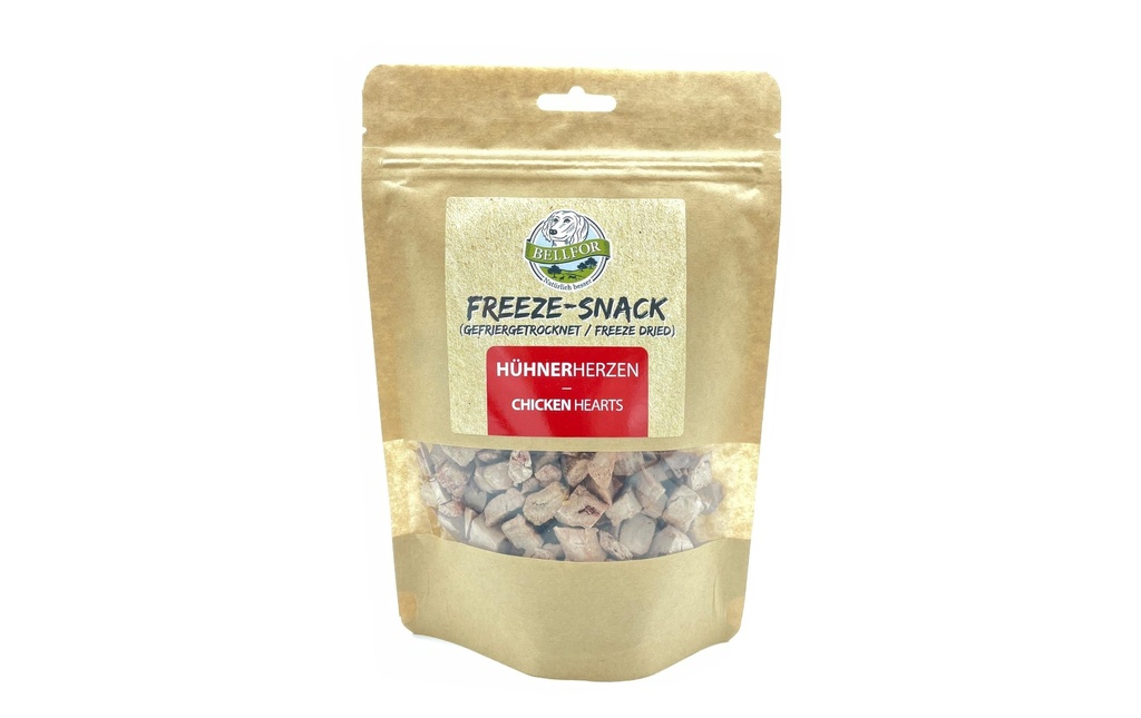 Bellfor Friandise Freeze-Snack Cœurs de poulet, 50 g