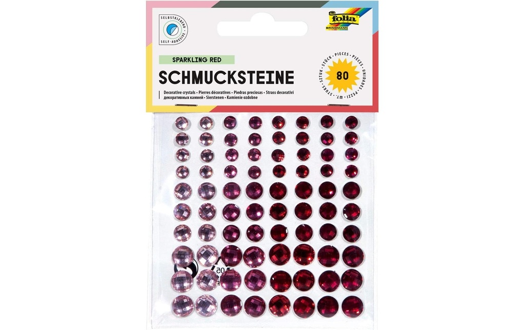 Folia Gemmes Sparkling Red autocollant 80 Pièce/s