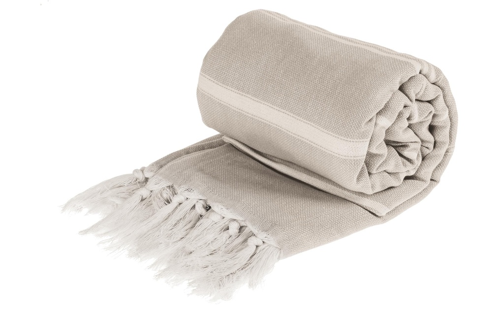 KOOR Serviette de plage XXL 140 x 200 cm, beige
