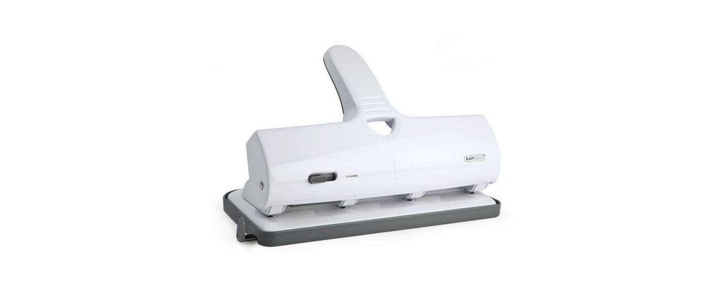 Rapesco Perforateur ALU 40 4 trous Capacité de 40 feuilles, blanc