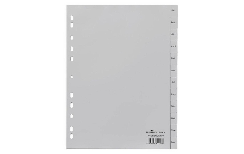 DURABLE Registre A4 12 pièces Jan-Dec