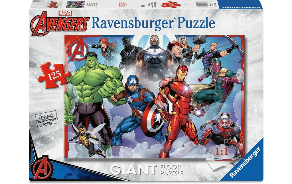 Ravensburger Puzzle Giant Marvel Avengers, 125 pièces XXL