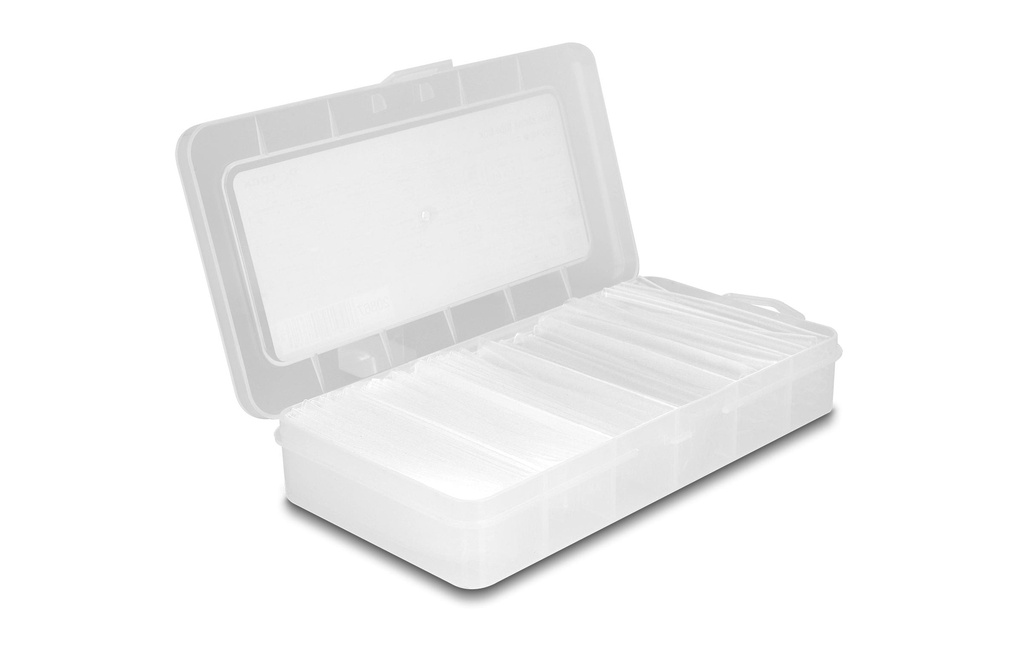 Delock Gaine thermorétractable 100 pièces Boîte d'assortiment, transparente
