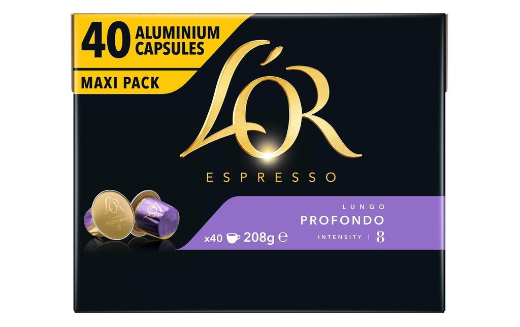 L'Or Capsules de café Espresso Lungo Profondo 40 pièces