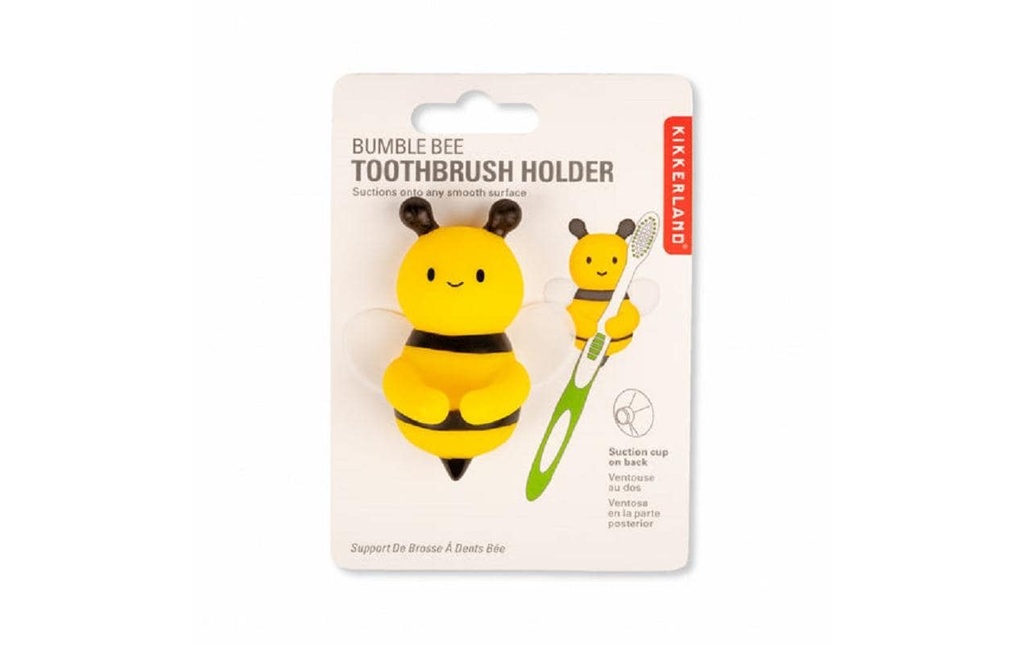 Kikkerland Porte-brosse à dents Abeille Jaune/Noir