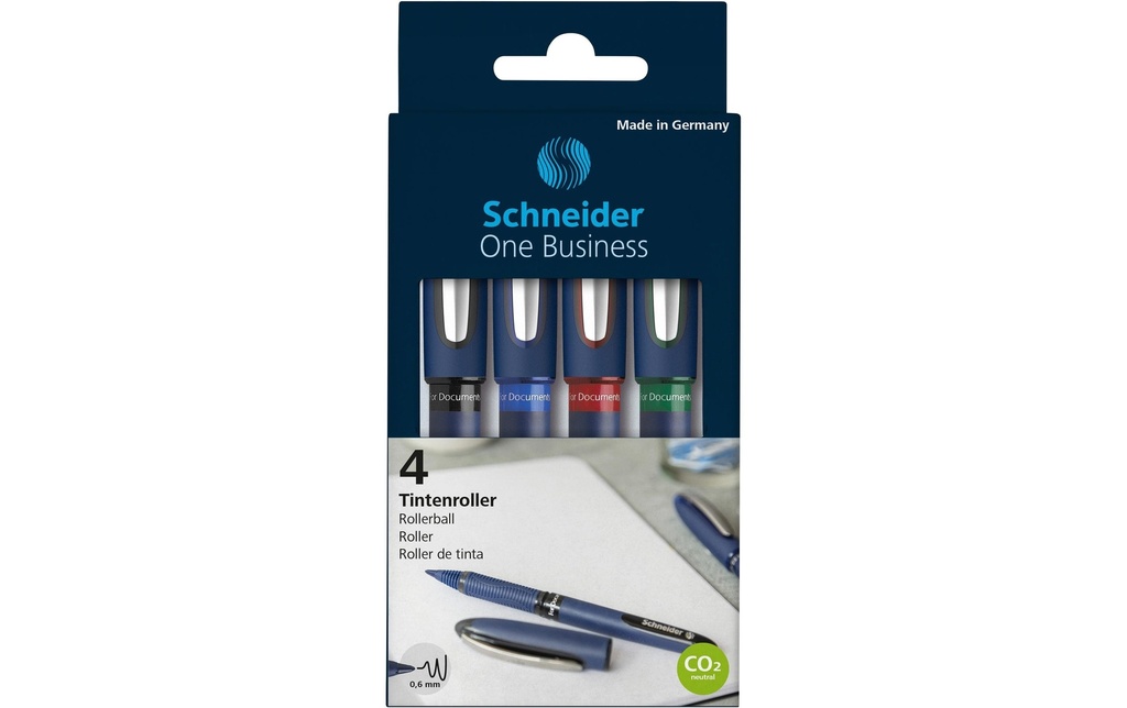 Schneider Stylo à bille roulante One Business Lot de 4
