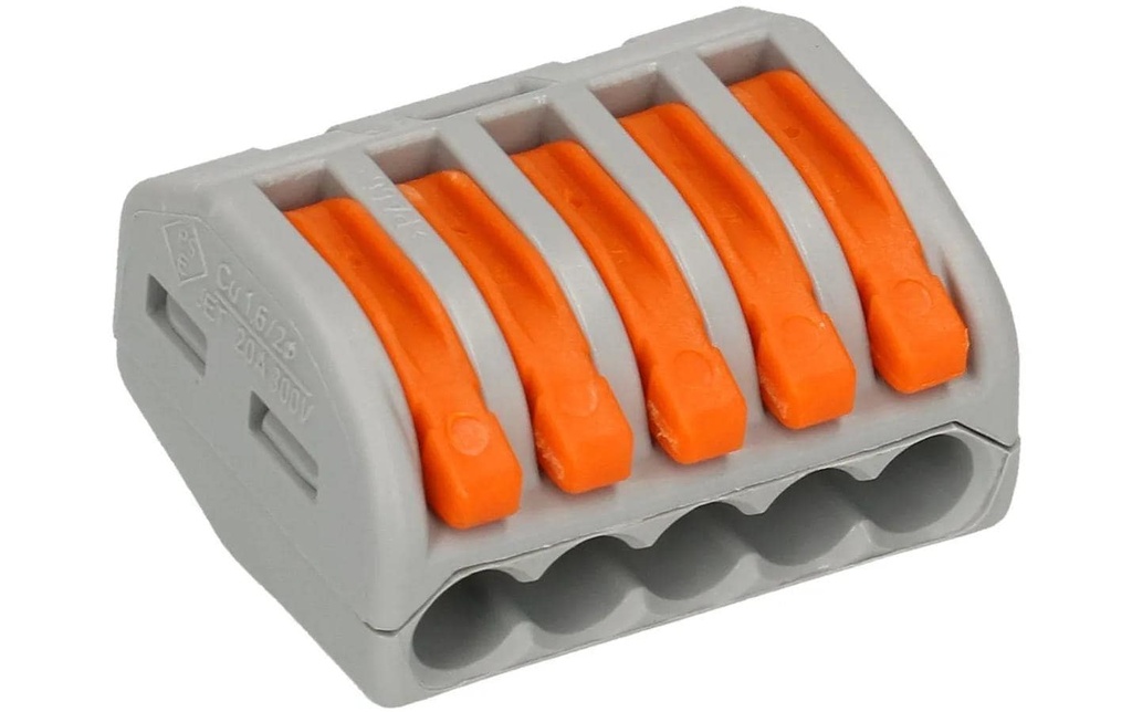 WAGO Borne de connexion Wago Klemme 5L 5-fach, 15 Pièce/s