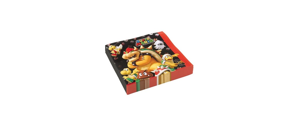 Amscan Serviettes en papier Super Mario 20 pièces