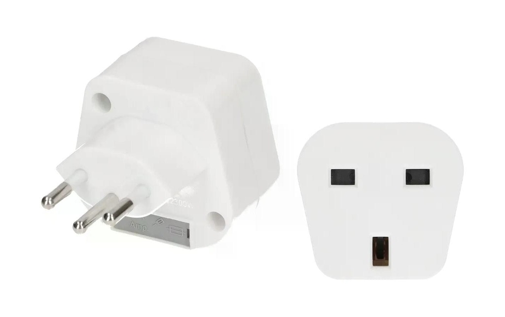 Max Hauri Adaptateur de voyage GB – CH, Blanc