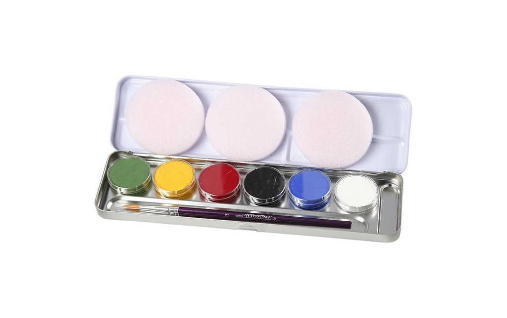 Eulenspiegel Couleur de maquillage Aqua Palette de 6 couleurs