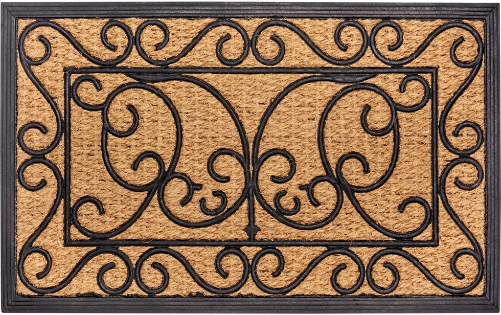 Hanse Home Tapis de sol Ornament 45 cm x 75 cm, Noir/Brun