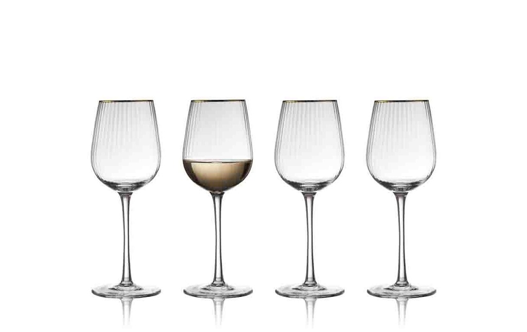 Lyngby Verre à vin blanc Palermo or 4 pièces, 30 cl