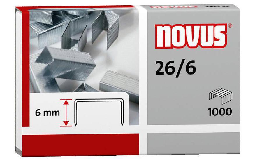 NOVUS Agrafes 26/6 (1000 pces)