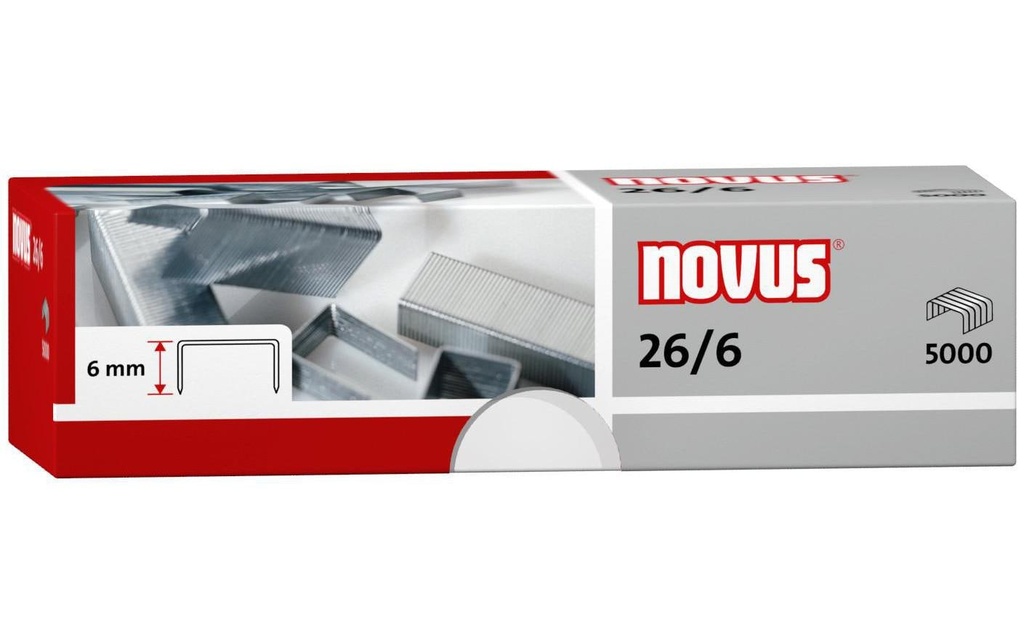NOVUS Agrafes 26/6 (5000 pces)