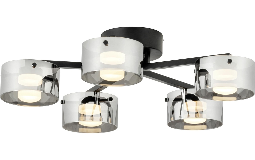 EGLO Leuchten Plafonnier à LED Copillos LED 5 x 5, 4W 3000K argent