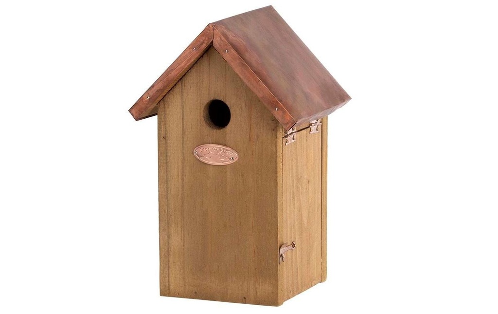 Esschert Design Nichoir Mésange bleue avec toit en cuivre